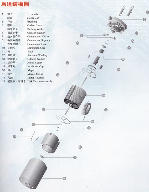 micro dc motor structure
